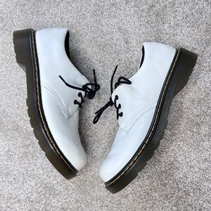Dr. Martens 1461 Leather Lace Up White Derby Shoes 6